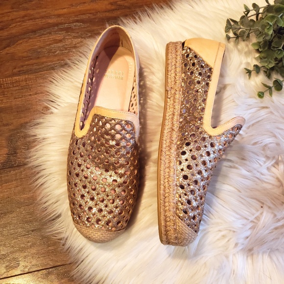 Stuart Weitzman Shoes - •Stuart Weitzman• County Glitter Espadrille Flat